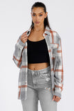 Soft Flannel Shacket (Misses & Curvy) (Color Options)