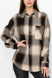 Wool Flannel Shacket (Misses & Curvy) (Color Options)