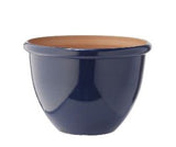 Blue Streaked Glaze Pot