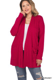 Slouchy Pocket Cardigan (Misses & Curvy) (Color Options)