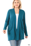 Slouchy Pocket Cardigan (Misses & Curvy) (Color Options)