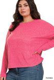 Ribbed Sweater (Curvy) (Color Options)
