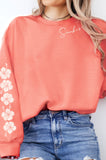 Sunkissed Hibiscus Puff Sweatshirt (Misses) (Color Options)