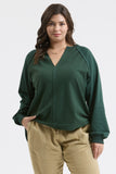 Relaxed Long Sleeve Knit Top (Curvy) (Color Options)