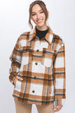 Plaid Shacket  (Misses) (Color Options)