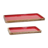 Red Wood Tray