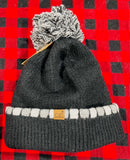 Striped Pom Hat