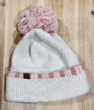 Striped Pom Hat