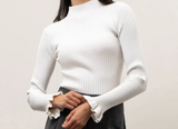 Lettuce Sleeve Sweater (Misses) (Color Options)
