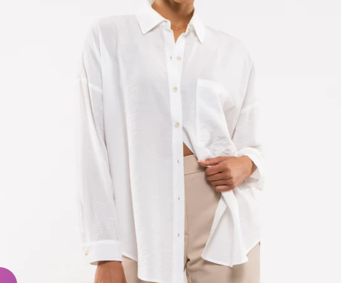 Collared Button Down Top (Curvy) (Color Options)