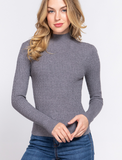 Mock Rib Sweater (Misses) (Color Options)