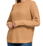 Waffle Sweater (Misses & Curvy) (Color Options)