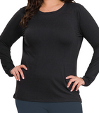 Round Neck Long Sleeve (Curvy) (Color Options)