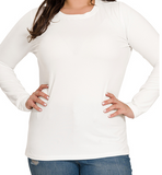 Round Neck Long Sleeve (Curvy) (Color Options)