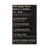 Five Deadly Terms