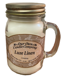 Luxe Linen Mason Jar Candle