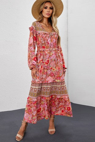 Floral Print Maxi Dress (Misses)