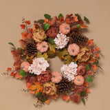 Harvest Wreath with Pumpkins, Pinecones & Berries