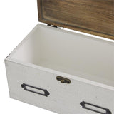 White Wood Box with Latch