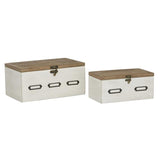 White Wood Box with Latch