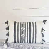 Stripe Pattern Tassel Pillow